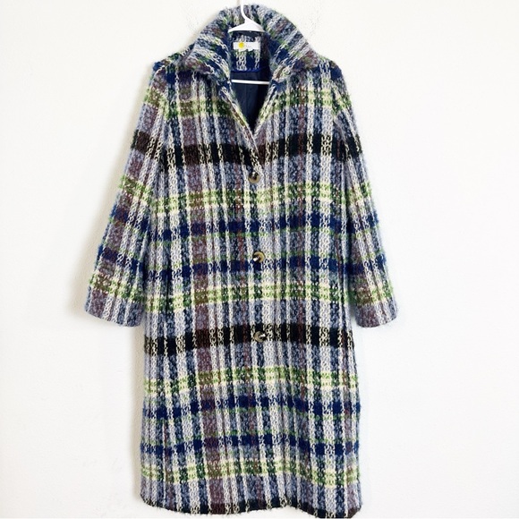 Boden textured tweed wool button down coat - Picture 3 of 7